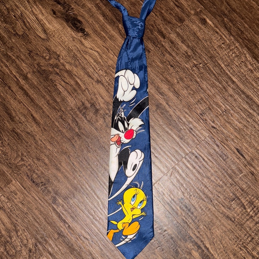 Vintage Looney Tunes Blue Tie